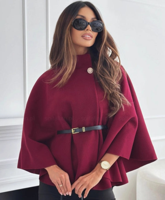 virales Wollmantel mit Gürtel