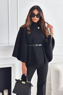 virales Wollmantel mit Gürtel